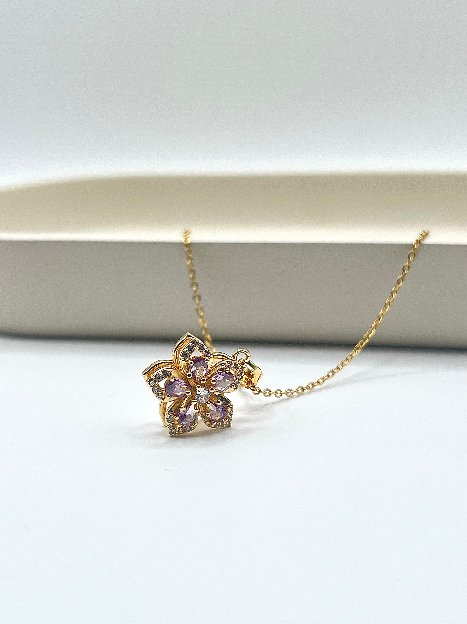 Collier anti stress Adèle violet